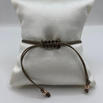 Bracciale cordino con lettera E