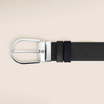 Montblanc Cintura Reversibile Horseshoe 35 mm in Pelle con Grana -MB 223439