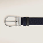 Montblanc Cintura Reversibile Horseshoe 35 mm in Pelle con Grana -MB 223439