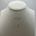 Collana oro bianco e diamanti lettera S