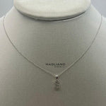 Collana oro bianco e diamanti lettera S