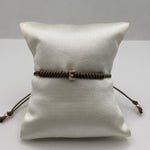 Bracciale cordino con lettera E