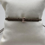 Bracciale cordino con lettera E