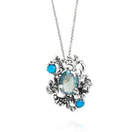 Pendente oceano Pendente con quarzo e madreperla : 12507