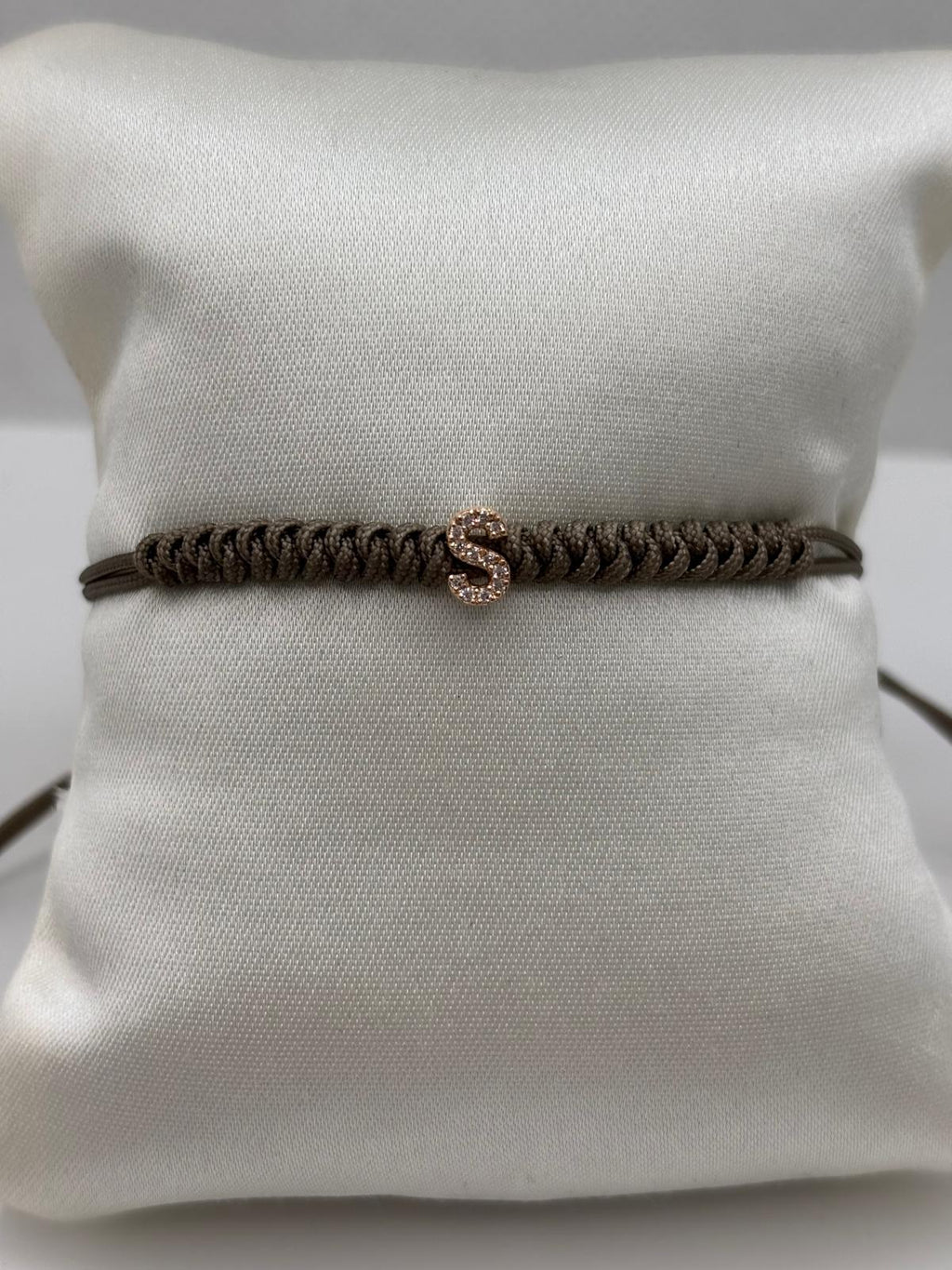 Bracciale cordino con lettera S