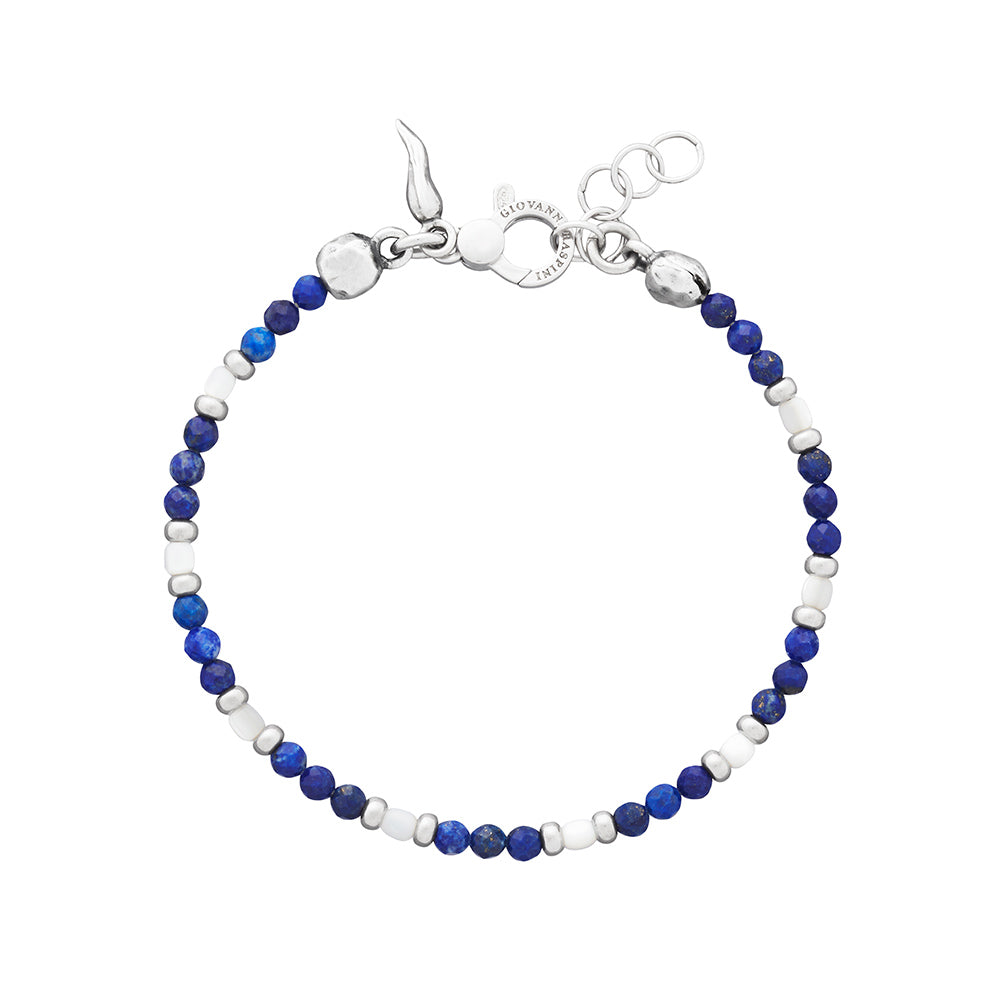 bracciale beat lapislazzuli Bracciale in Argento 925, lapislazzuli e madreperla - 12224