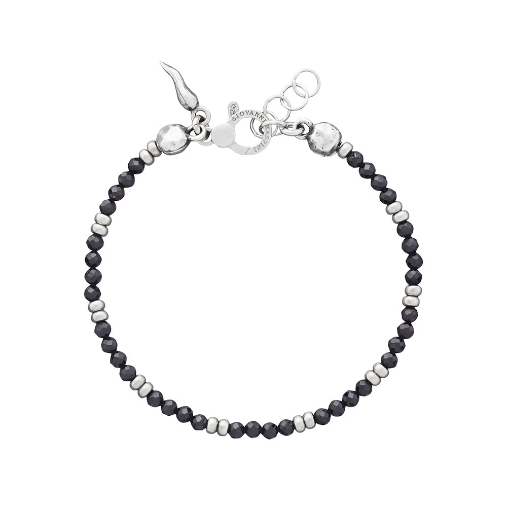 bracciale beat spinello nero Bracciale in Argento 925 e spinello nero - 12223