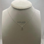 Collana oro bianco e diamanti lettera G