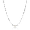 Collana Miluna con catena a maglia, in argento con perla PCL6021B