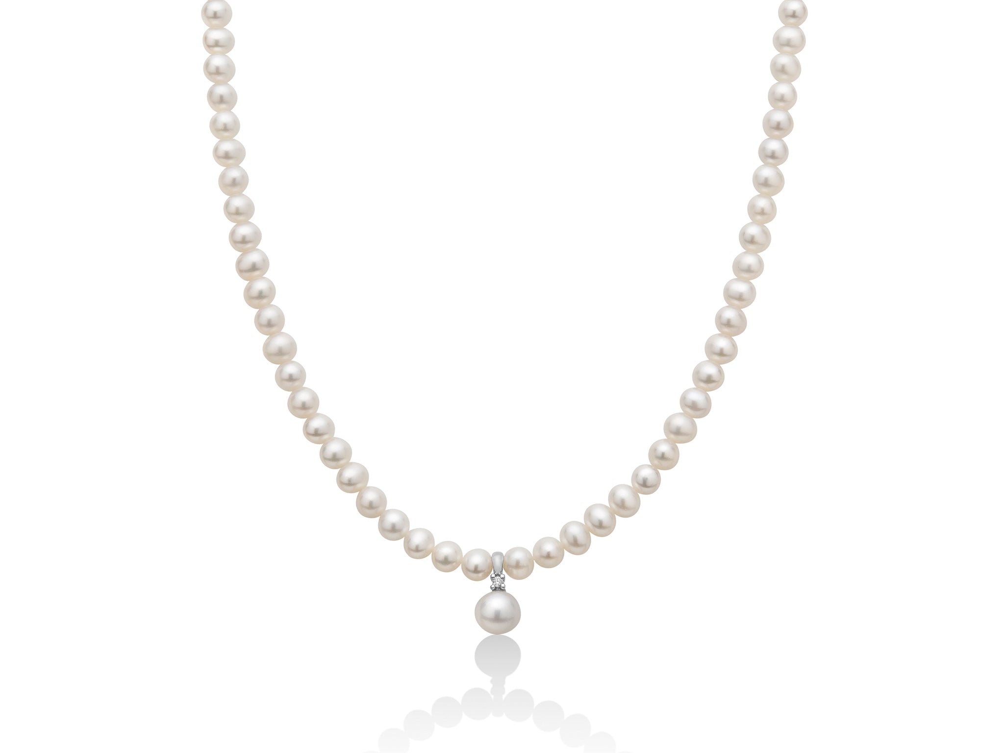 Collana Miluna perle e brillanti - PCL5528V