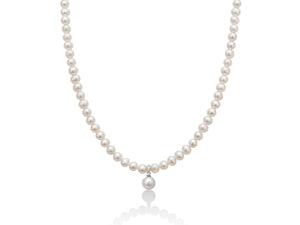 Collana Miluna perle e brillanti - PCL5528V