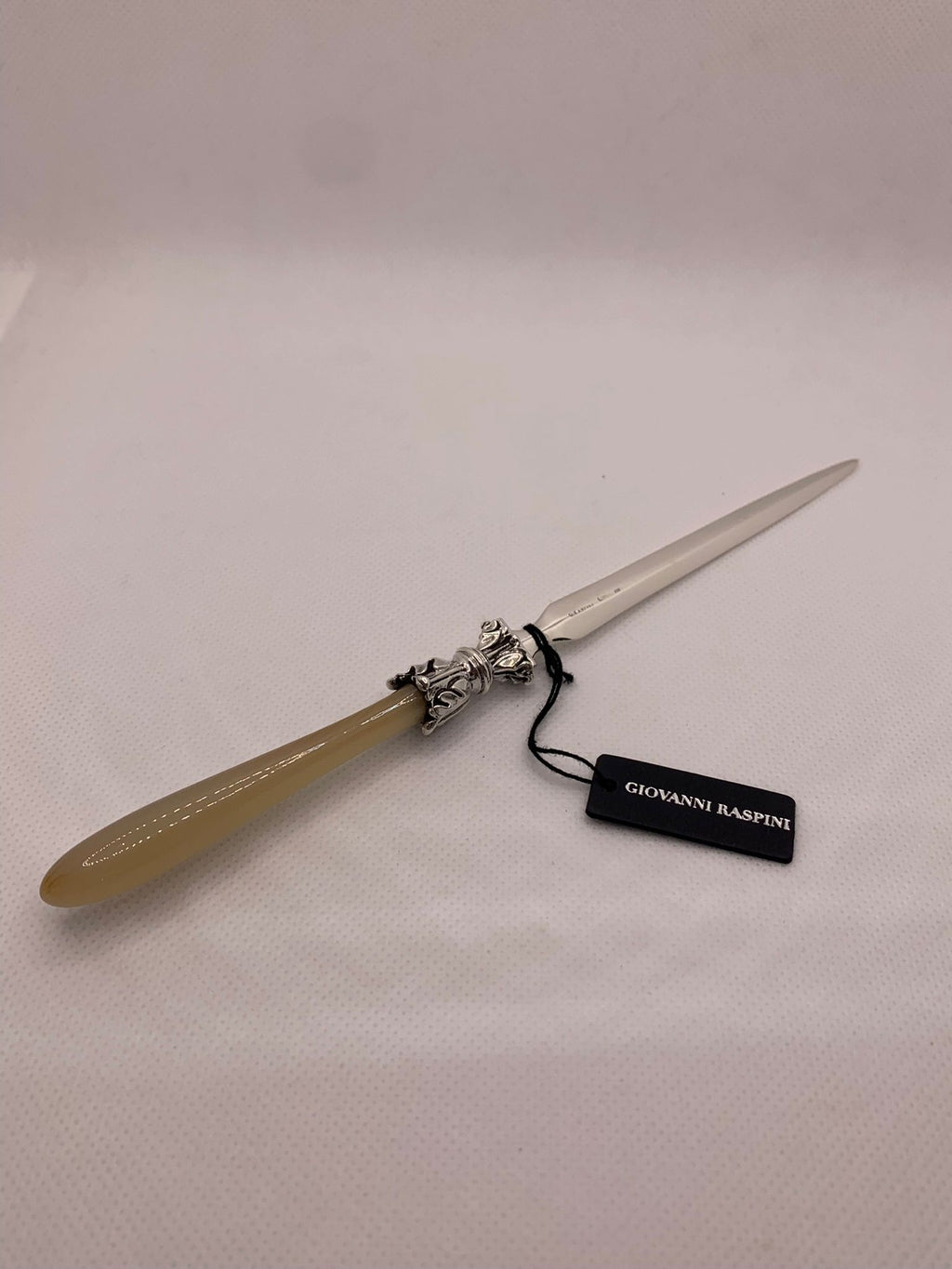 Tagliacarte Giovanni Raspini manico in corno Argento 925 Cod. 01491